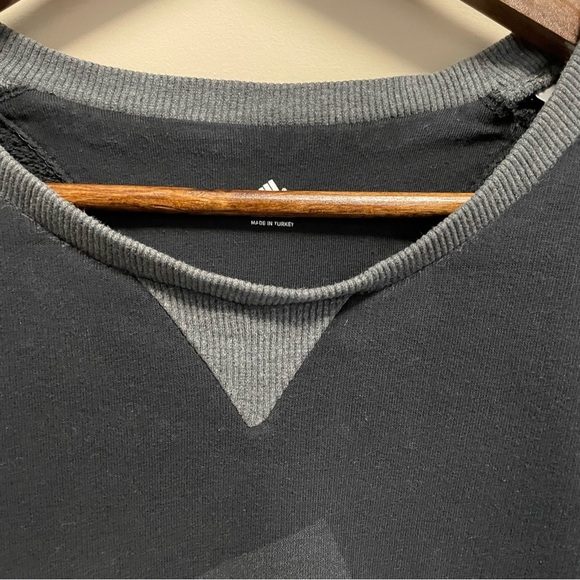 Adidas Black and Gray Crewneck Sweatshirt Men’s Large - Picture 5 of 12